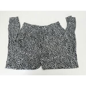 Secret Treasures Womens PJ Pants Size Large Gray Animal Print Jogger Soft